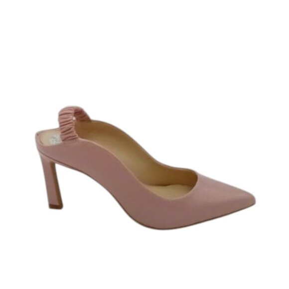 VINCE CAMUTO Patent Leather Slingback Pumps Restia Sandy Pale Mauve Wedding 9M - Picture 1 of 11
